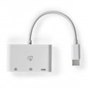 Nedis CCGB64785WT01 keskitin USB 2.0 Type-C 5000 Mbit/s Valkoinen Nedis CCGB64785WT01 keskitin USB 2.0 Type-C 5000 Mbit/s Valkoinen