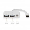 Nedis CCGB64785WT01 keskitin USB 2.0 Type-C 5000 Mbit/s Valkoinen Nedis CCGB64785WT01 keskitin USB 2.0 Type-C 5000 Mbit/s Valkoinen