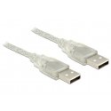 DeLOCK 83889 USB kabelis USB 2.0 2 m USB A Permatomas DeLOCK 83889 USB kabelis USB 2.0 2 m USB A Permatomas