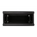 Extralink 4U 600X450 WALL-MOUNTED RACKMOUNT CABINET BLACK Sieninis stovas Juoda
