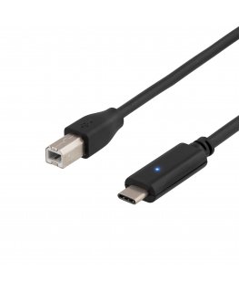 Deltaco USBC-1016 USB kabelis USB 2.0 2 m USB B Juoda
