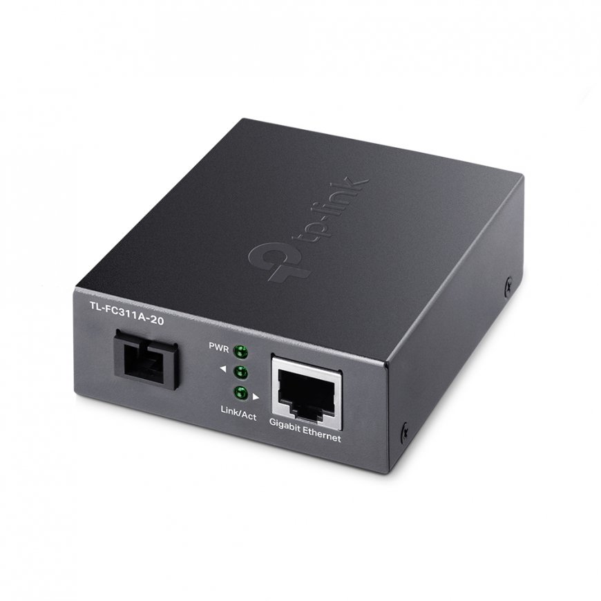 TP-Link TL-FC311A-20 verkon mediamuunnin 1000 Mbit/s Yksittäistila musta