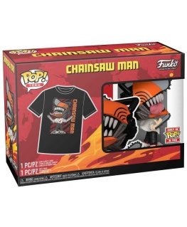 Funko Set figure POP & Tee chainsaw Man Leaping