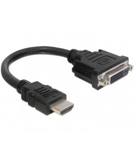 DeLOCK 0.2m HDMI-DVI M/F HDMI Type A (Standard) DVI-D Black