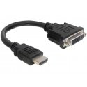 DeLOCK 0.2m HDMI-DVI M/F HDMI Type A (Standard) DVI-D Black DeLOCK 0.2m HDMI-DVI M/F HDMI Type A (Standard) DVI-D Black