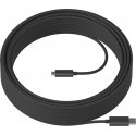 Logitech 939-001802 USB-kaapeli USB 3.2 Gen 2 (3.1 Gen 2) 25 m USB A USB C Grafiitti