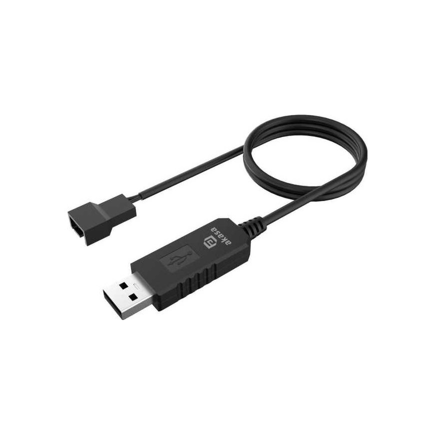 AKASA cable USB na 3-pin / 4-pin, 5V na 12V adapter for fan, 60 cm – 2