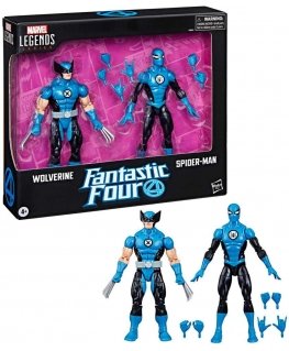 Hasbro Marvel Fantastic Four Wolverine Spider-Man -pakkaus 2 hahmoa 15 cm