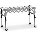 MSW Feeder, foldable transport roller table, 9 rollers, up to 130 kg, 145 x 59 x 96 cm MSW Feeder, foldable transport roller table, 9 rollers, up to 130 kg, 145 x 59 x 96 cm