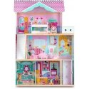 Ricokids Large 3-story wooden dollhouse with elevator and LED lamp