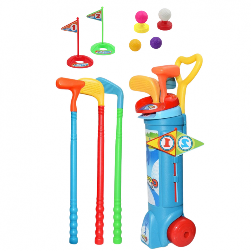 Lean Toys -golfsetti, kärryt, mailat, ulkopeli, 20 osaa. – 2