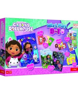 TREFL GABBY´S DOLLHOUSE 8in1 Mix&Play board game set Gabby's Dollhouse