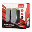Tietokoneen kaiuttimet Marvo HAVOC 20GY, 6W, harmaa, valaistus