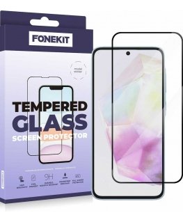 FoneKit Full Cover - panssarilasi, Samsung Galaxy A56, musta