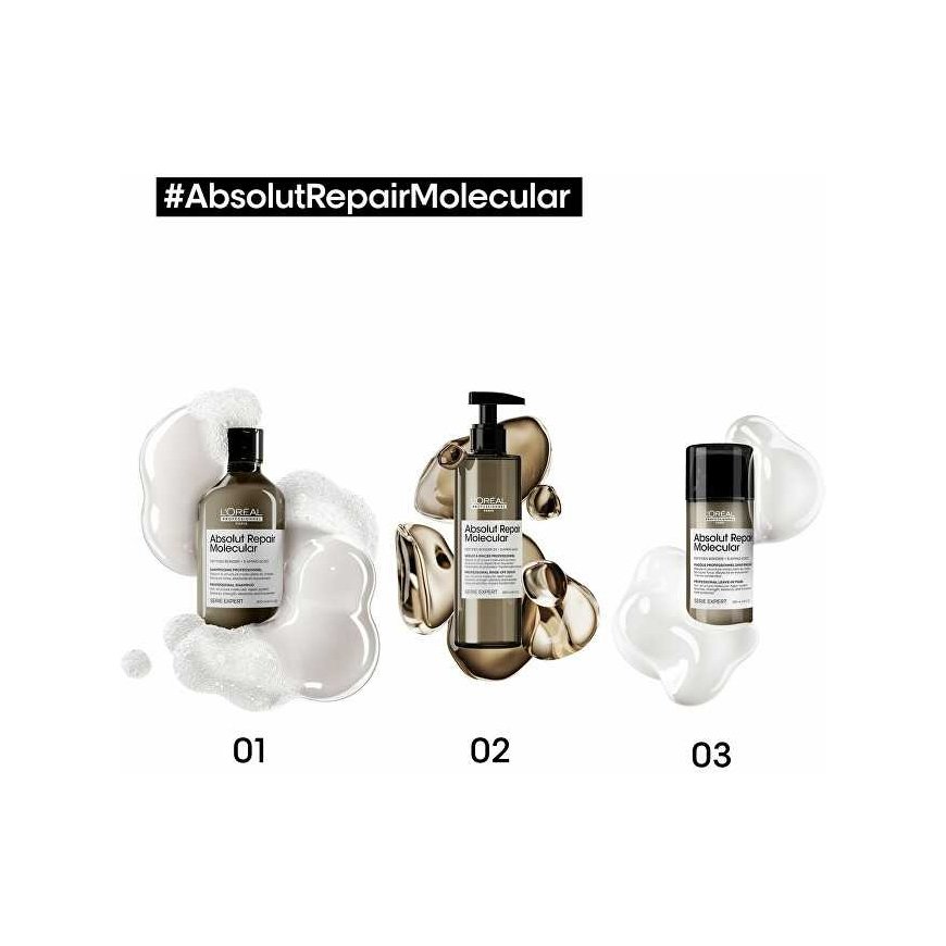 L'Oreal L ́Oréal Professional Shampoos for damaged hair Absolut Repair Molecular (Professional shampoos) 500 ml Shampoos – 3