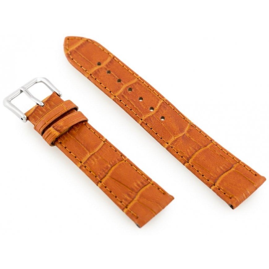 Pacific W41 leather watch strap - brown - 22mm – 2