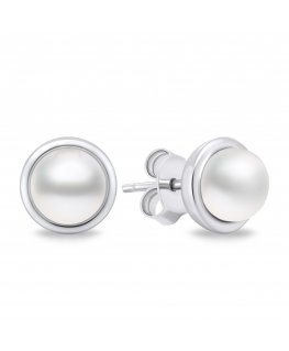 Brilio Silver Brilio Silver Elegant silver earrings with real pearls EA626W