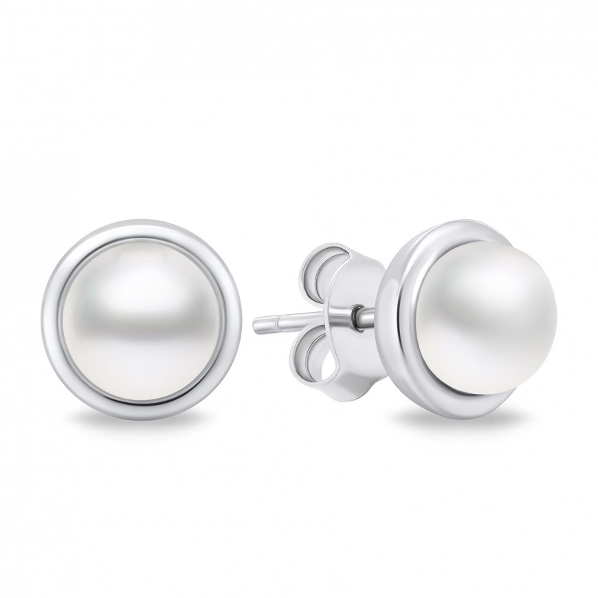 Brilio Silver Brilio Silver Elegant silver earrings with real pearls EA626W