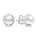 Brilio Silver Brilio Sidabrinis Elegant sidabrinis auskarai su tikrais perlais EA626W
