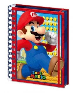 Pyramidimuistikirja Super Mario - Mario, linssimäinen langallinen A5
