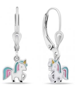 Brilio Silver Brilio Silver Playful silver earrings Unicorn EA919W