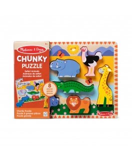 MELISSA & DOUG Safari puzle ar lieliem gabaliem