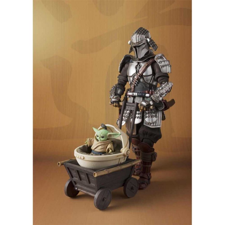 Tamashii Nations Star Wars Ronin Mandalorian Beskar -haarniska ja Grogu-figuuri 18cm – 4
