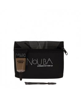 15 Nouba-setti: Nouba, kulmakarvasivellin + Nouba, kulmakarvasivellin, 7 ml + tekstiilimeikkipussi, musta, naisille