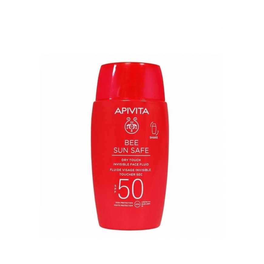 Apivita BEE SUN SAFE INVISIBLE FACIAL FLUID DRY TOUCH SPF 50 A non-greasy sunscreen 50 ml