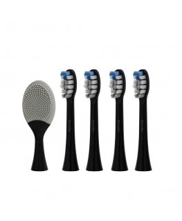 Lovio LVTB124BK-HM SonicProtect PRO Toothbrush Heads Medium Black