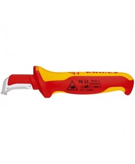 Knipex 98 55 SB yleisveitsi Punainen, Keltainen Kiinteä veitsen terä