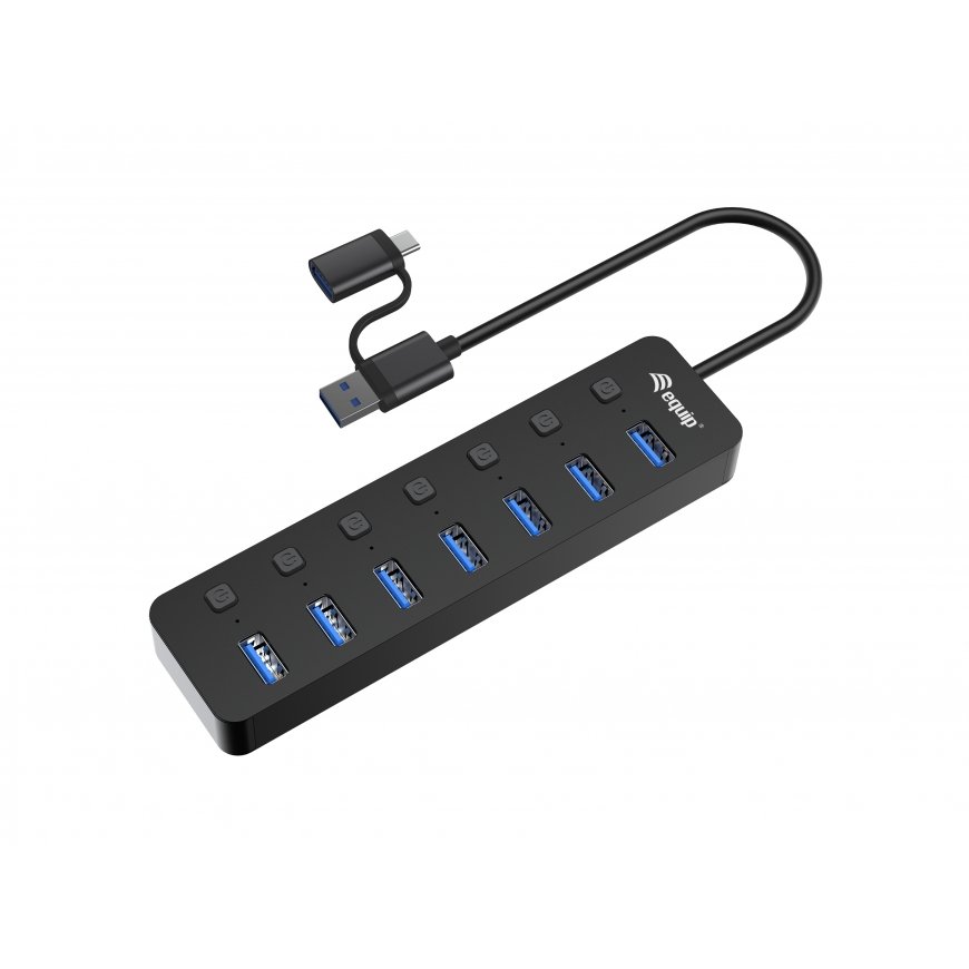 Equip 128965 keskitin USB 3.2 Gen 1 (3.1 Gen 1) Type-A 5000 Mbit/s musta
