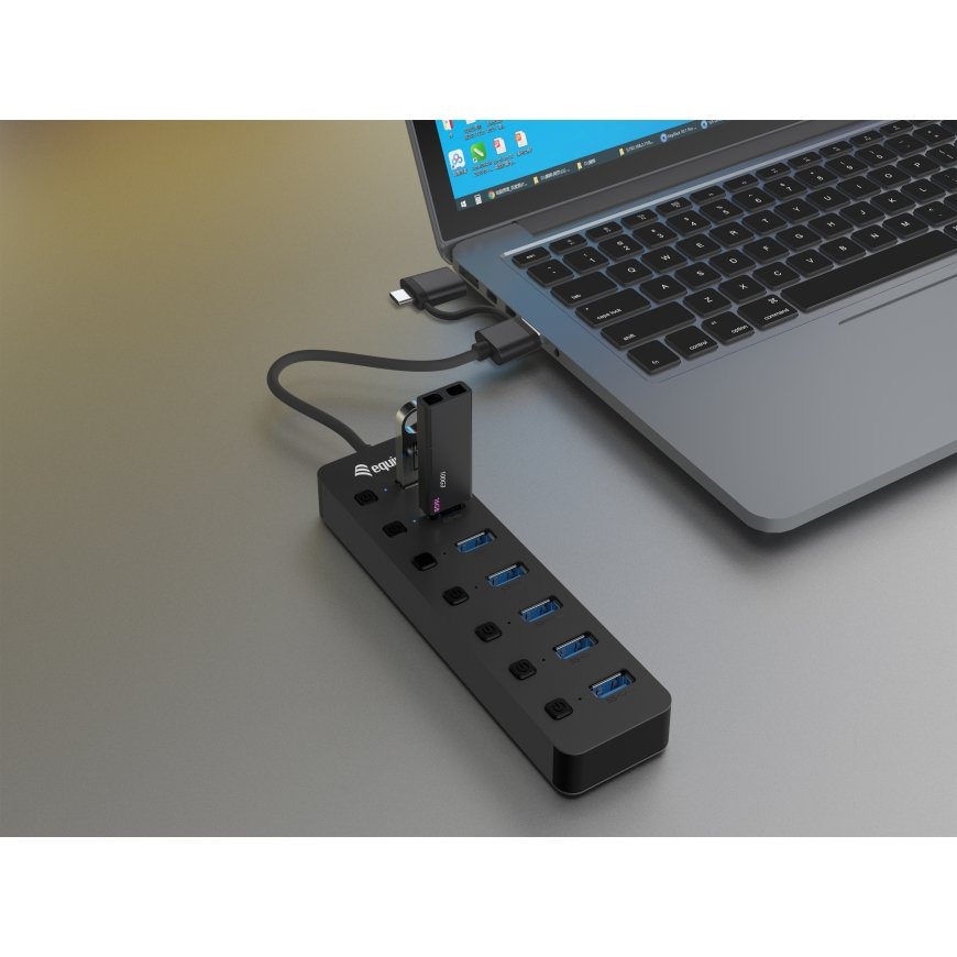 Equip 128965 хаб-разветвитель USB 3.2 Gen 1 (3.1 Gen 1) Type-A 5000 Мбит/с Черный – 3