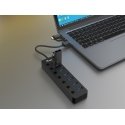 Equip 128965 interfeisa centrmezgls USB 3.2 Gen 1 (3.1 Gen 1) Type-A 5000 Mbit/s Melns
