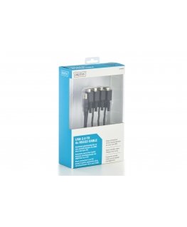 Digitus DA-70159 кабель последовательной связи Черный 1,5 m USB тип-A DB-9