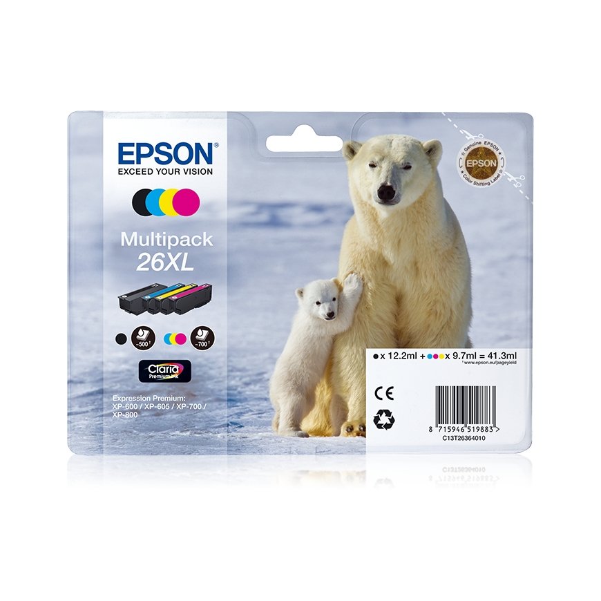 Epson Polar bear Multipack 4-colours 26XL
