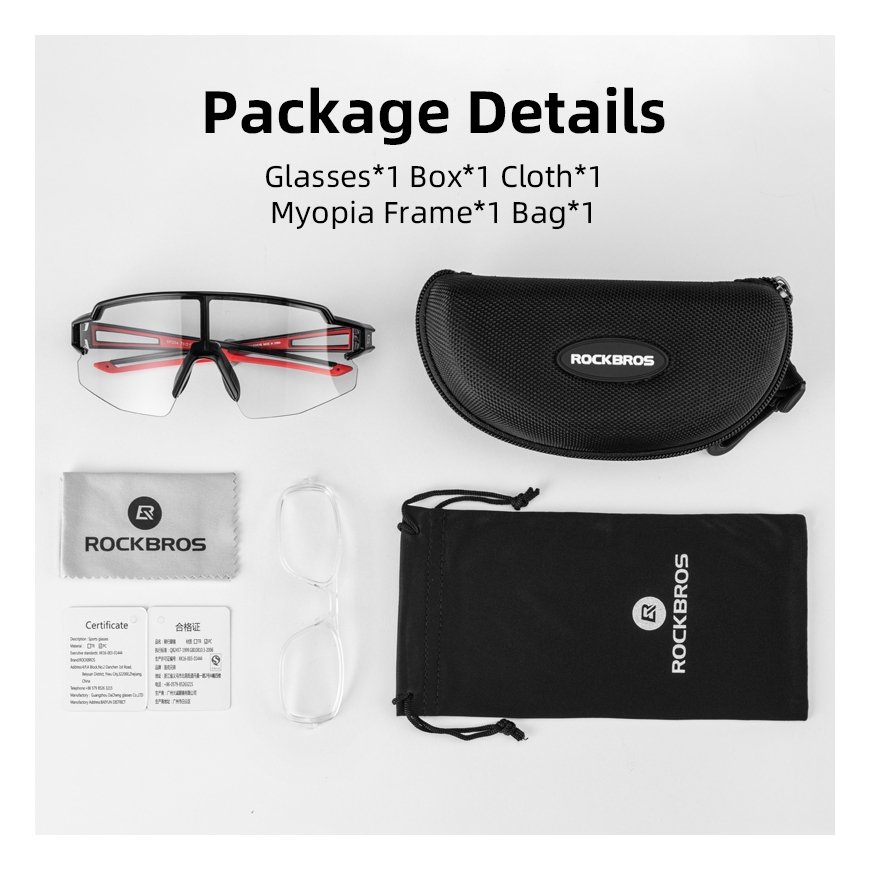 Rockbros Photochromic Cycling Glasses with UV Protection and Cor – 2