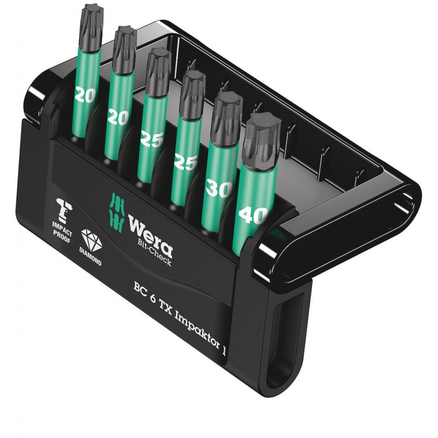 Wera Bit-Check skrūvgrieža uzgalis 6 pcs
