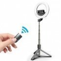 Mocco 4in1 Universal Selfie Stick with 3-Tone LED Lamp / Tripod Stand / Bluetooth Remote Control / Black Mocco 4in1 Universal Selfie Stick with 3-Tone LED Lamp / Tripod Stand / Bluetooth Remote Control / Black