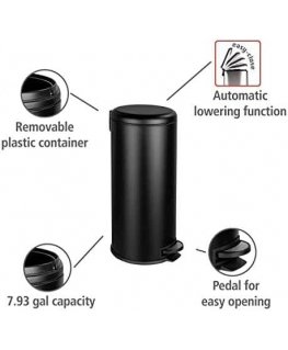 Pedal bin LEMAN with Easy-Close function, 30 L, WENKO