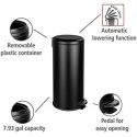 Pedal bin LEMAN with Easy-Close function, 30 L, WENKO Pedal bin LEMAN with Easy-Close function, 30 L, WENKO