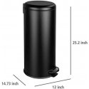 Pedal bin LEMAN with Easy-Close function, 30 L, WENKO Pedal bin LEMAN with Easy-Close function, 30 L, WENKO