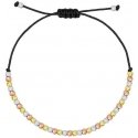 Brilio Silver Black textile bracelet with tricolor beads BRC227W Brilio Silver Black textile bracelet with tricolor beads BRC227W