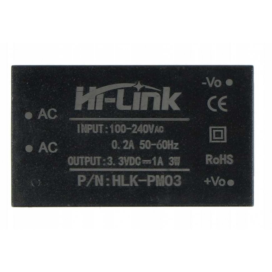 Power supply Hi-Link HLK-PM03 100V-240VAC 3.3VDC 1A – 5