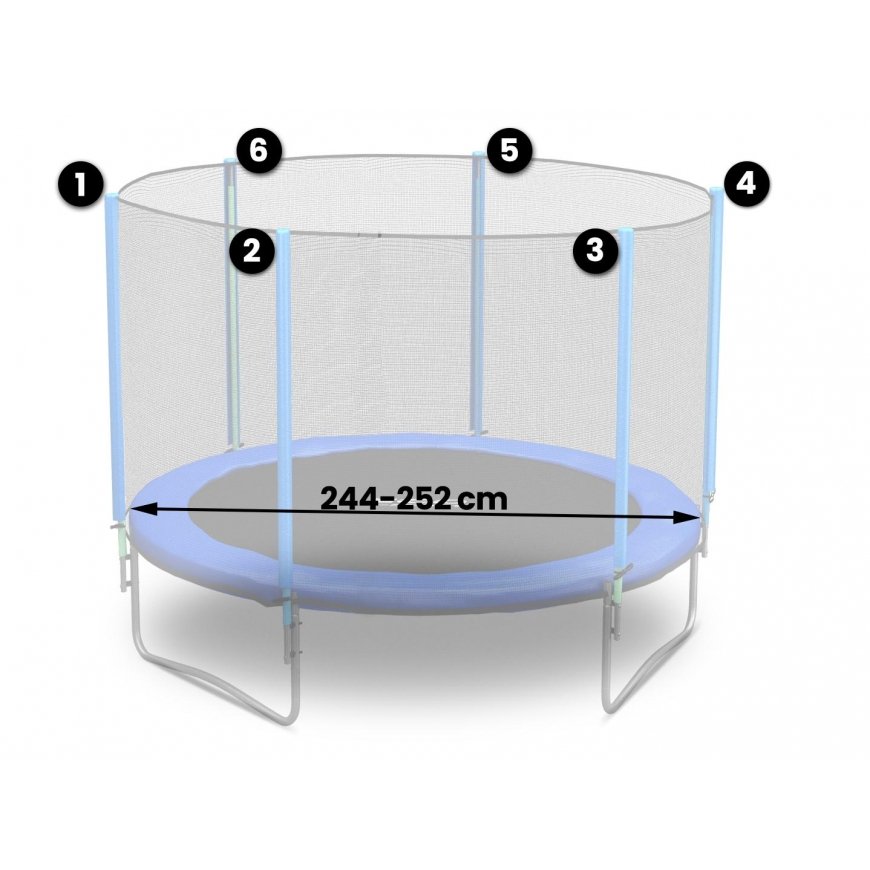 Outdoor trampoline net 252cm 8ft Neo-Sport – 3