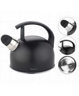 King Hoff STEEL KETTLE 1.5L MATT BLACK KINGHOFF KH-1897
