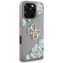 Guess Grained Roses Big 4G logo case for Apple iPhone 16 Pro purple Guess Grained Roses Big 4G logo case for Apple iPhone 16 Pro purple