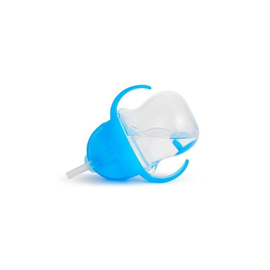MUNCHKIN 207 ml gertuvė su šiaudeliu TIP&SIP STRAW, mėlyna, 6+ mėn. – 3
