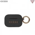 Guess GUACAPSILGLBK AirPods Pro cover juodas/juodas silikoninis Glitter