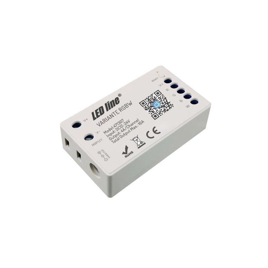 LED-ohjain, 12-24V, 4x4A, RGBW, Wi-Fi TUYA VARIANTE +RF, LED LINE – 3